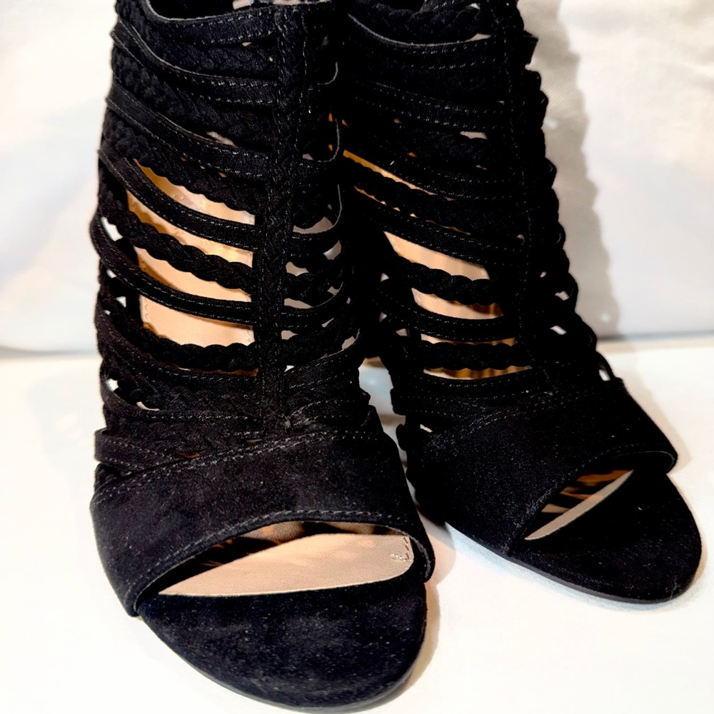 LC Lauren Conrad Elegant Black Women's Heeled Sandals